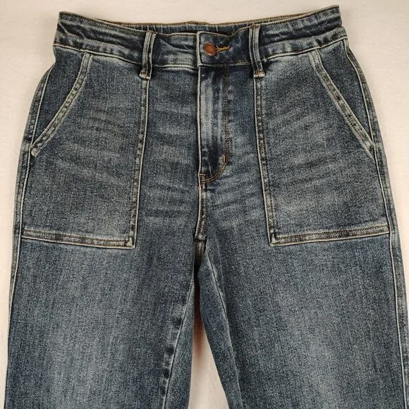 Judy Blue Jogger Denim Jeans Womens 5/27 High Waist Pocket Stretchy - Picture 3 of 11